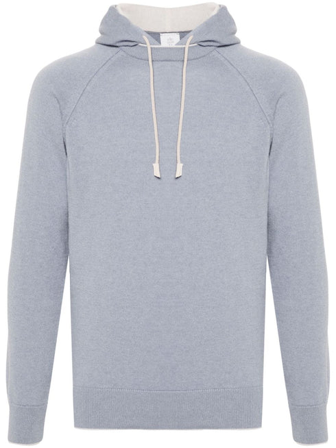 layered cashmere hoodie